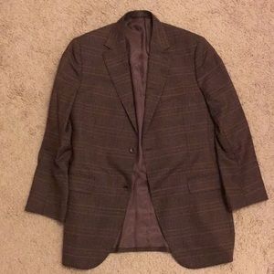 Great condition brown and blue plaid blazer